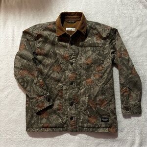 Abercrombie & Fitch Camouflage Jacket with Brown Collar